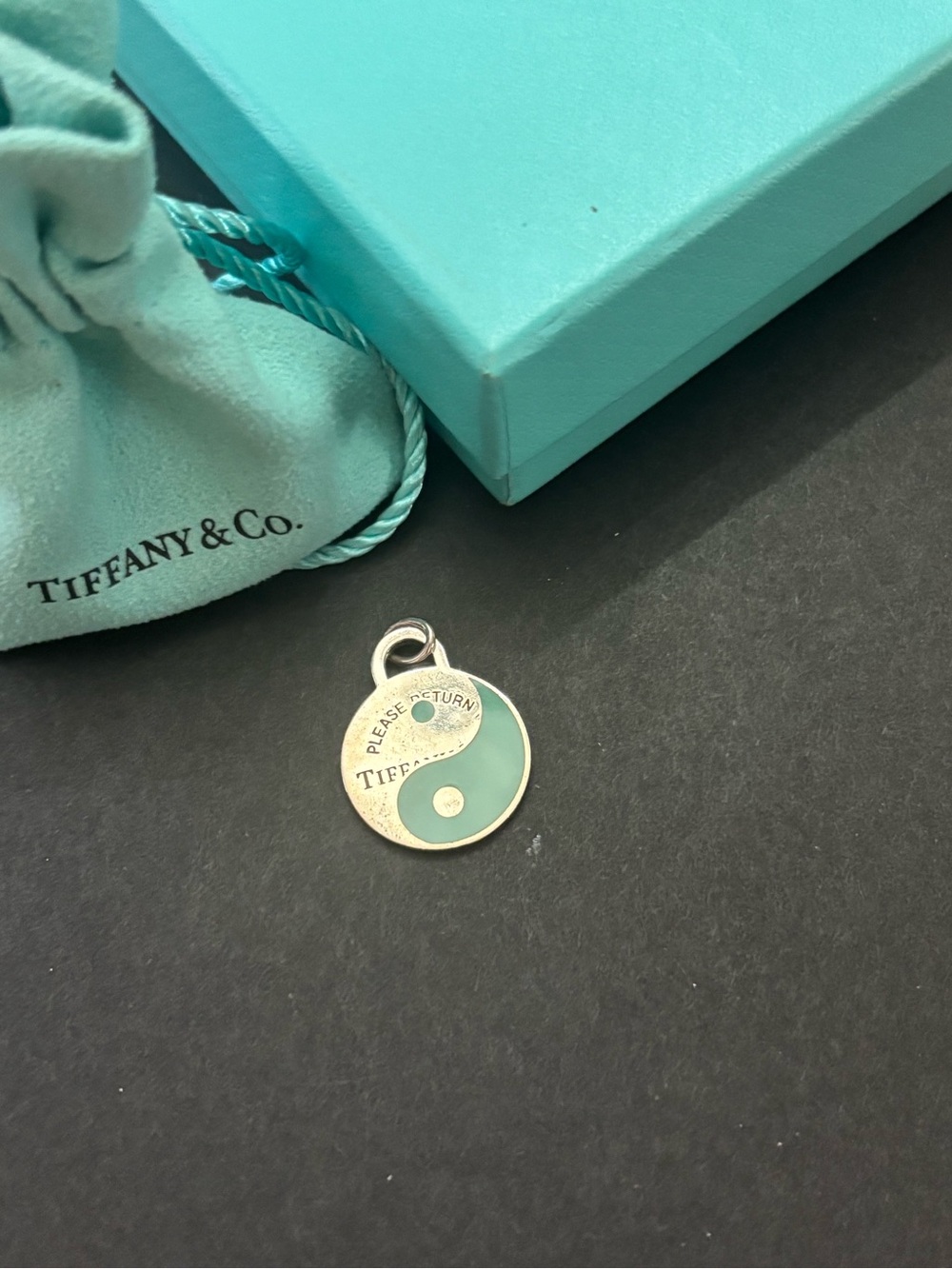 Tiffany & Co. Sterling Silver Yin Yang Charm in Tiffany Blue